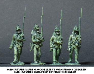 French light infantry (Chasseurs) in Kleber uniform marching